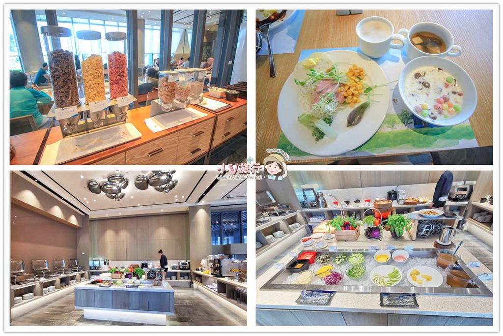 地景澤行館自助早餐沙拉區與熱食吧